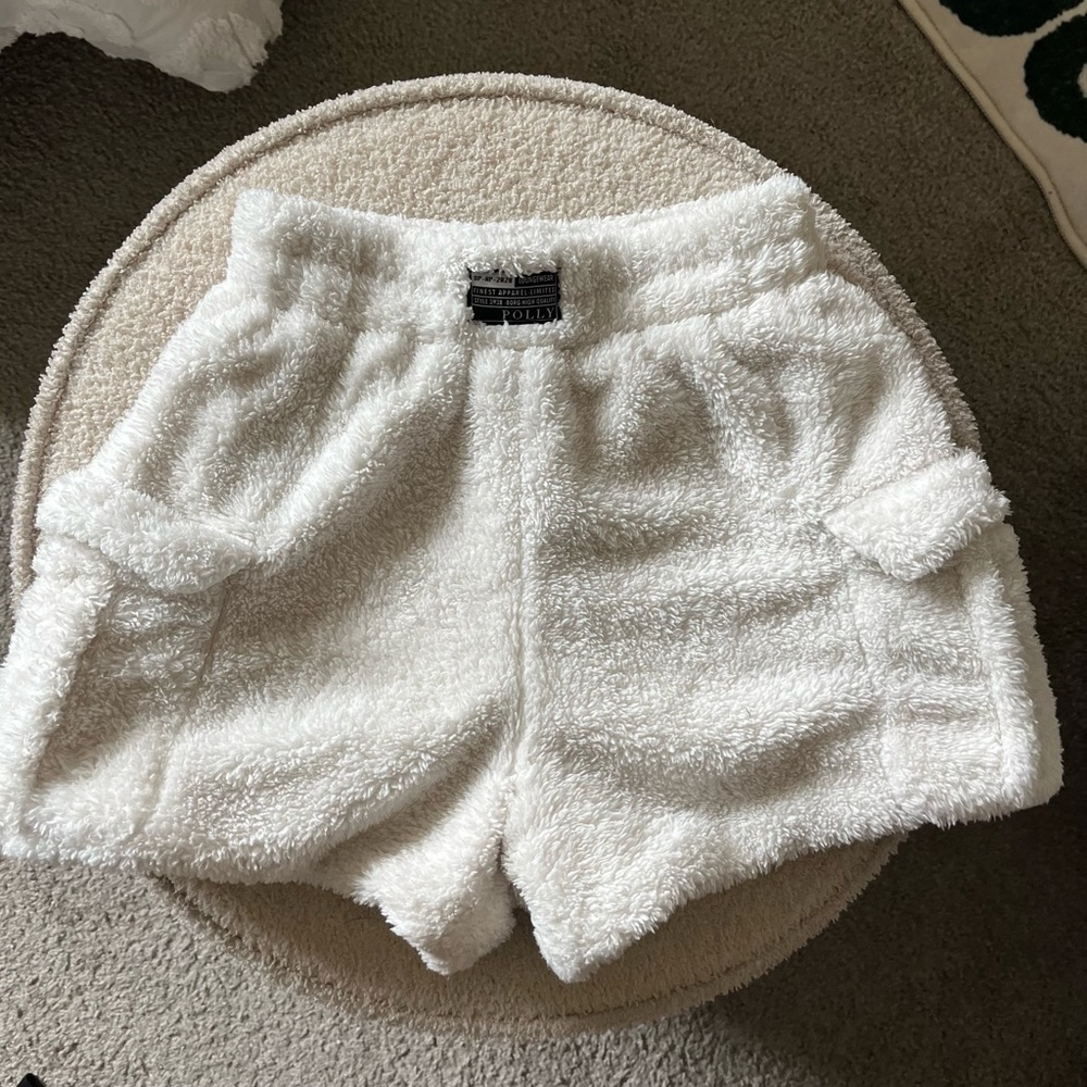 Oh Polly White Teddy Bear Shorts